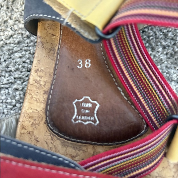 Remonte Leather Multicolour Strappy Sling Back Sandals Women's Size 7.5 - Picture 6 of 13